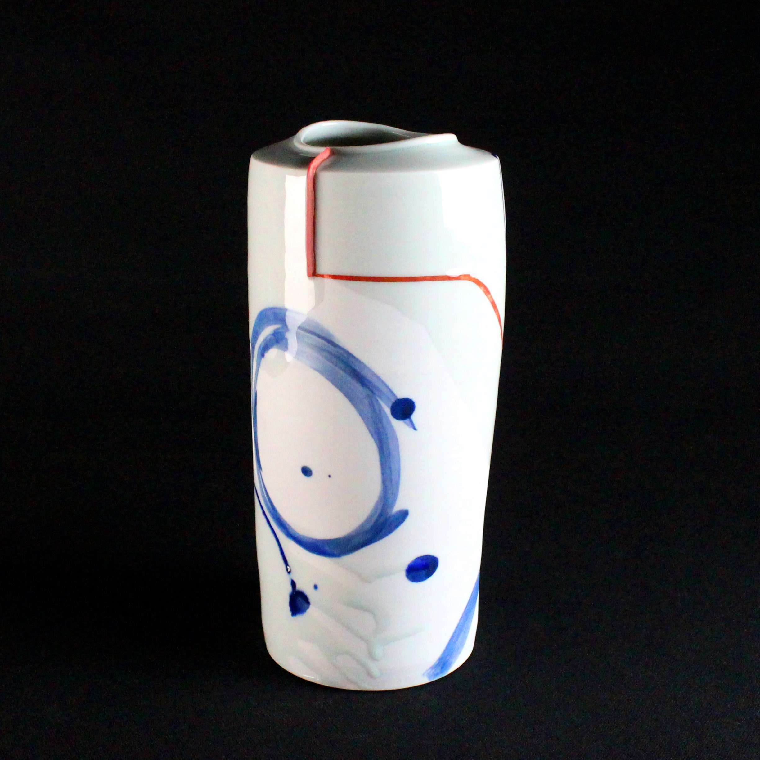 Tall Vase with Red Circle&nbsp;by Adam Frew