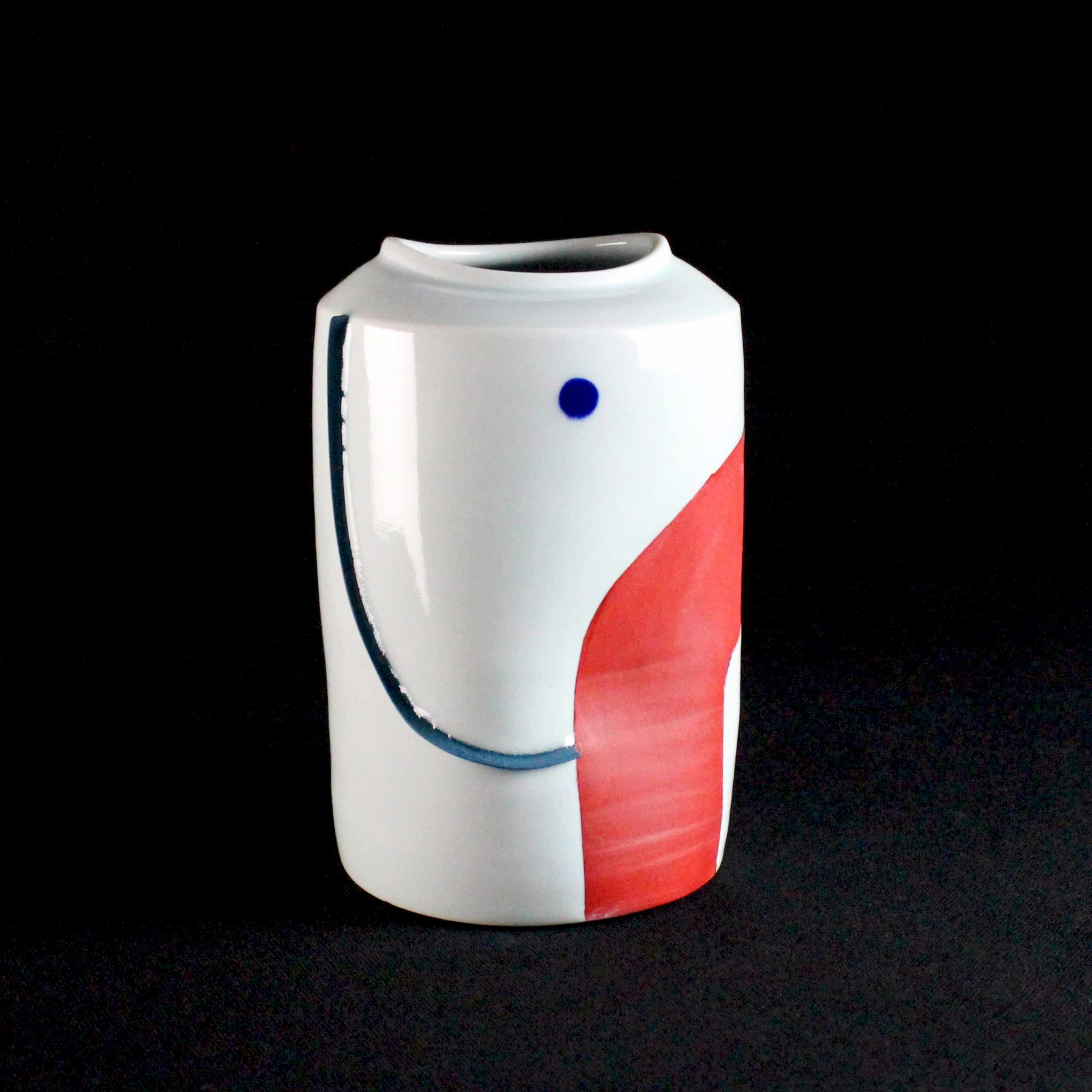 Medium Vase with Red by Adam Frew