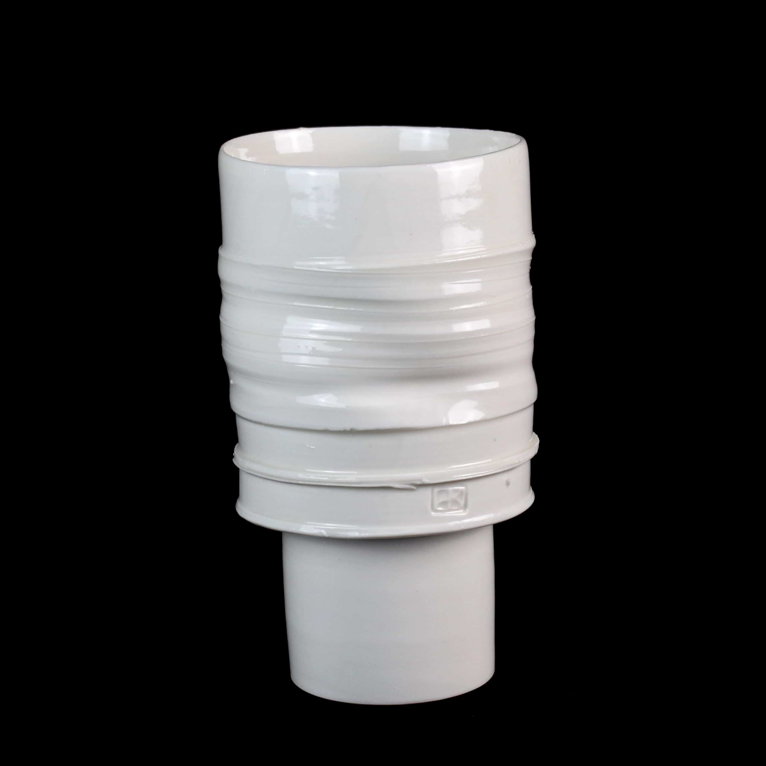 Tall Vessell in porcelain by Kevin Millward