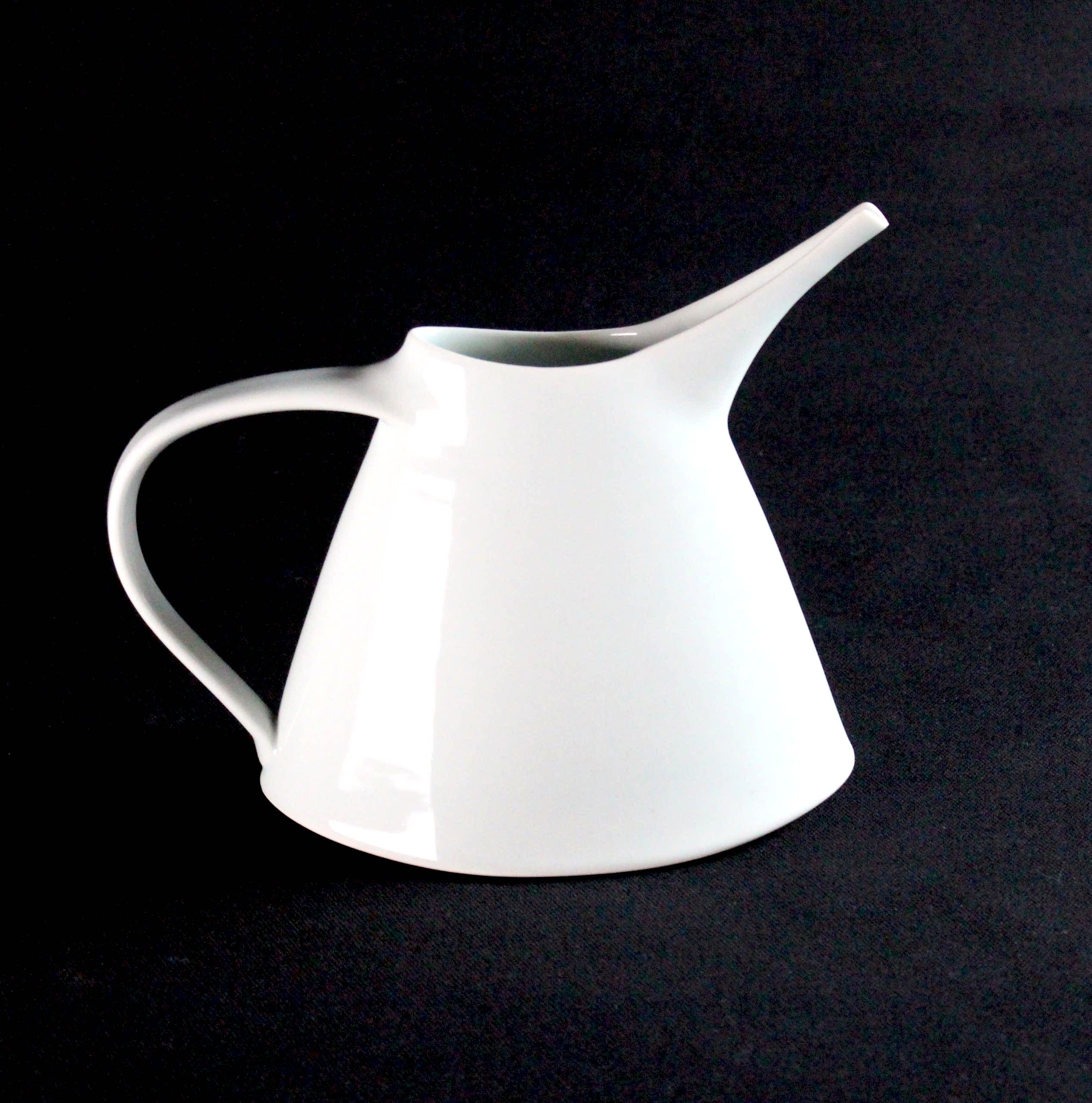 Large Oval Blue Jug in porcelain by Tricia Thom