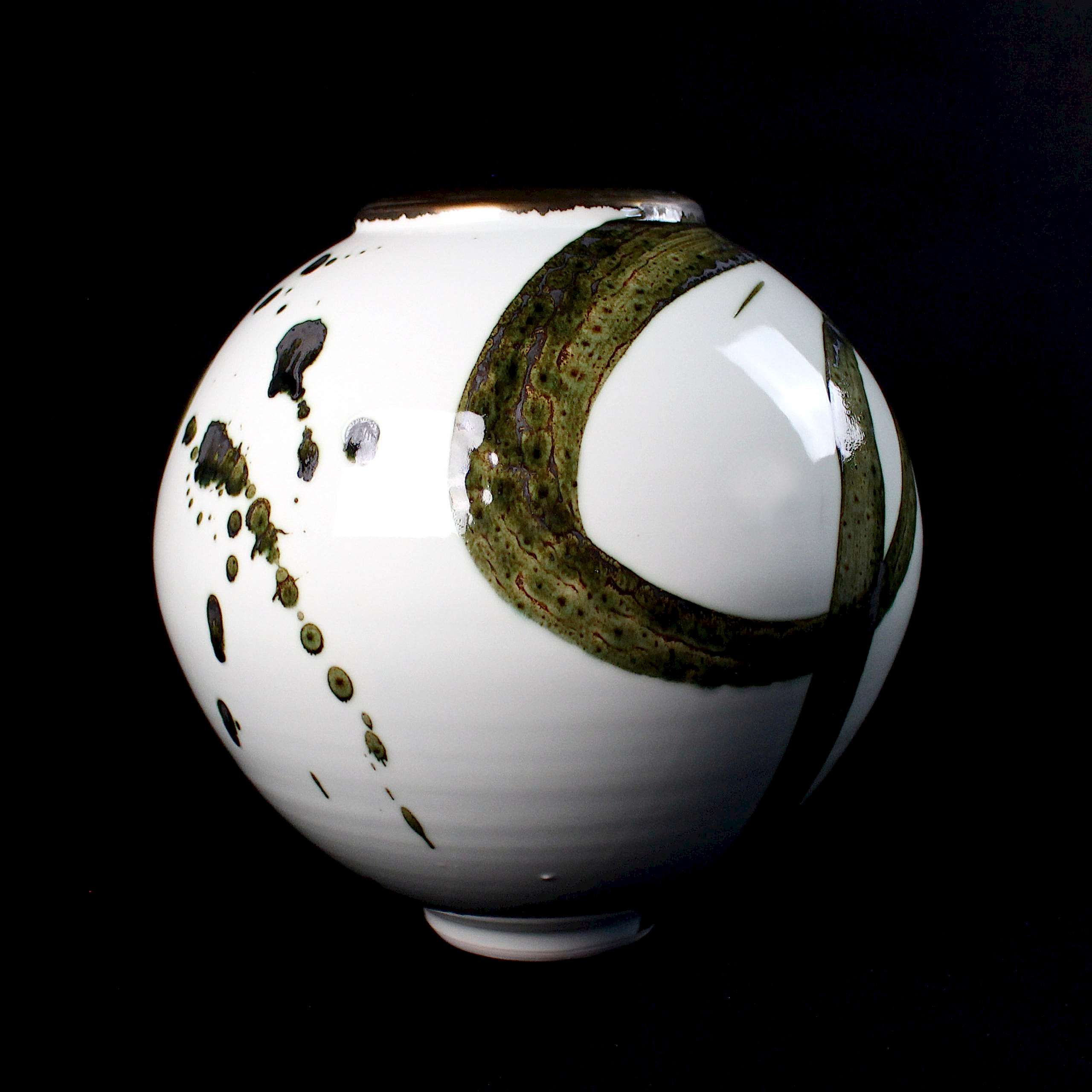 Large Splash Moon Jar by Tricia Thom