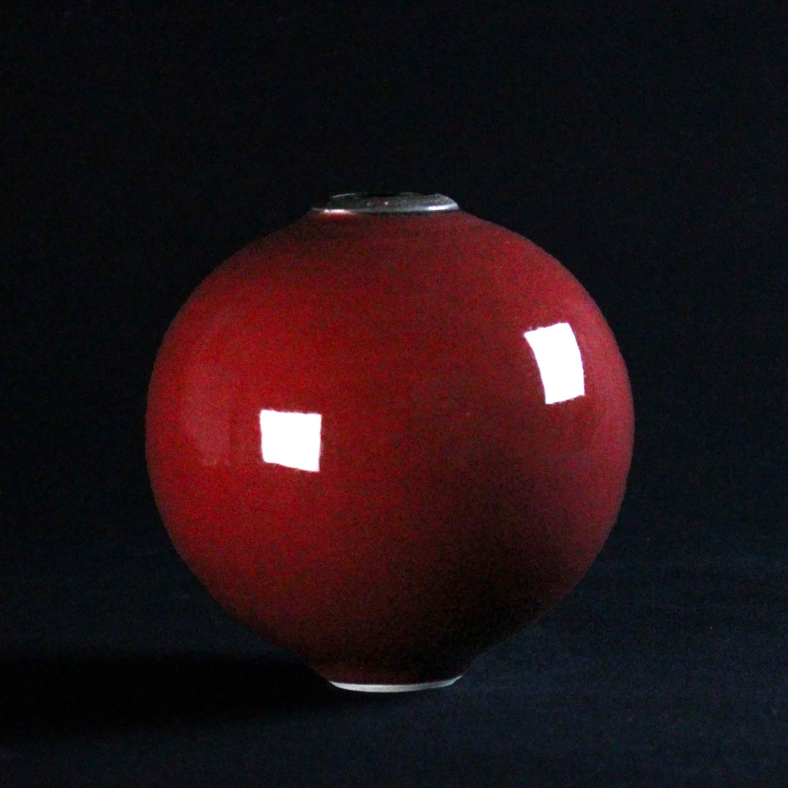 Mini Red Moon Jar in porcelain by Tricia Thom