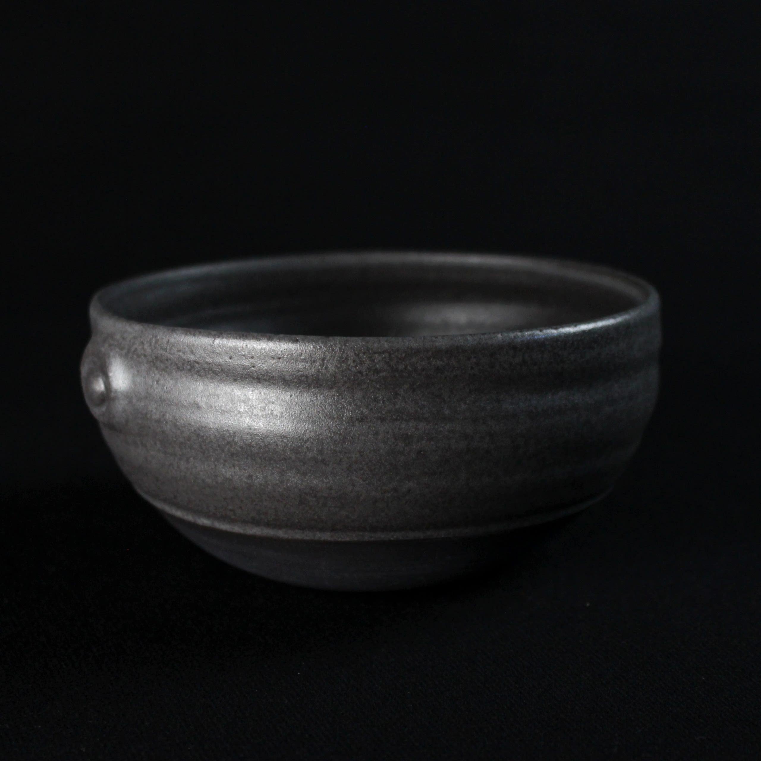 Moonlight Small Bowl in black porcelain by Zeita Scott