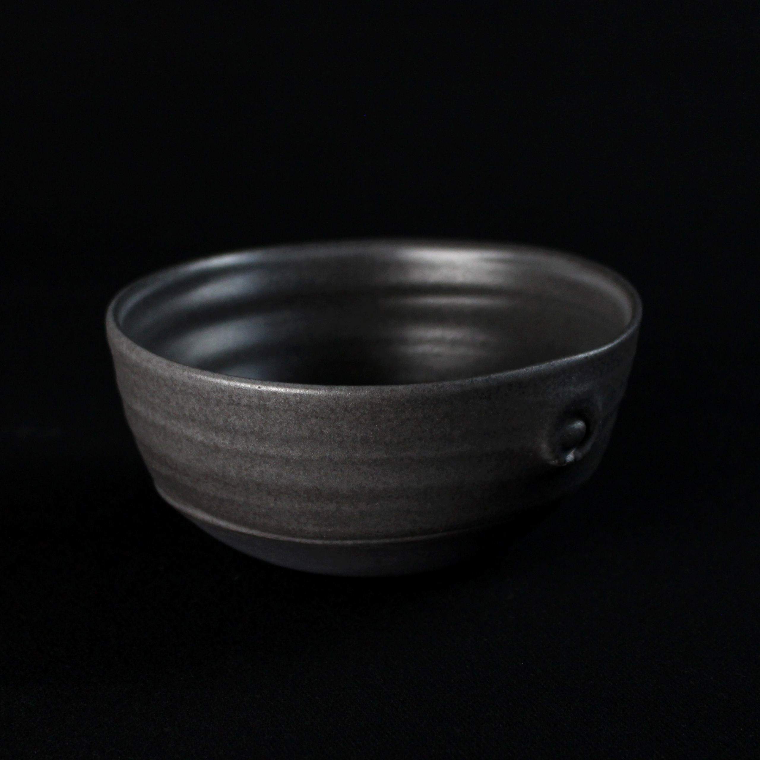 Moonlight Small Bowl in black porcelain by Zeita Scott