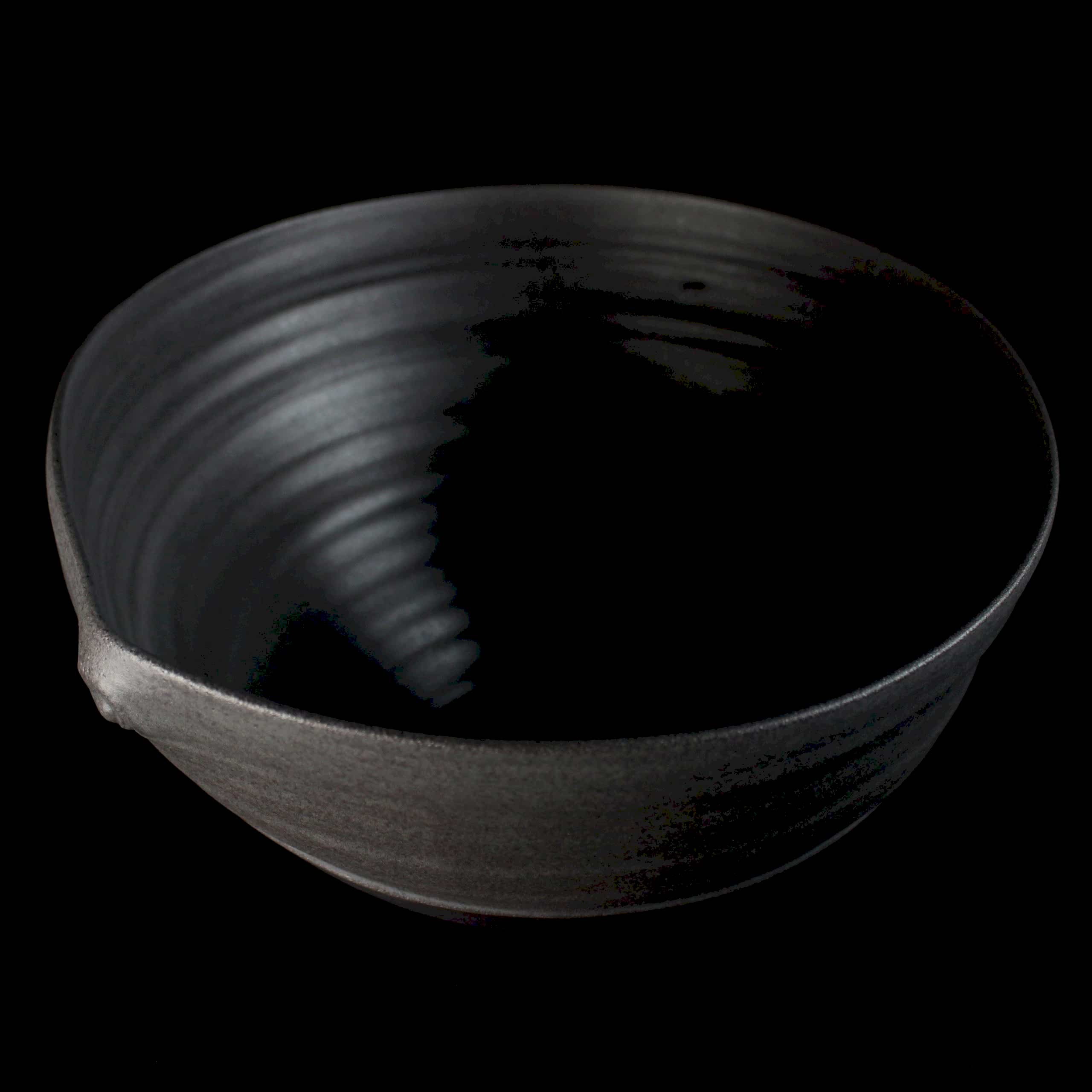 Moonlight Large Deep Bowl in black porcelain by Zeita Scott