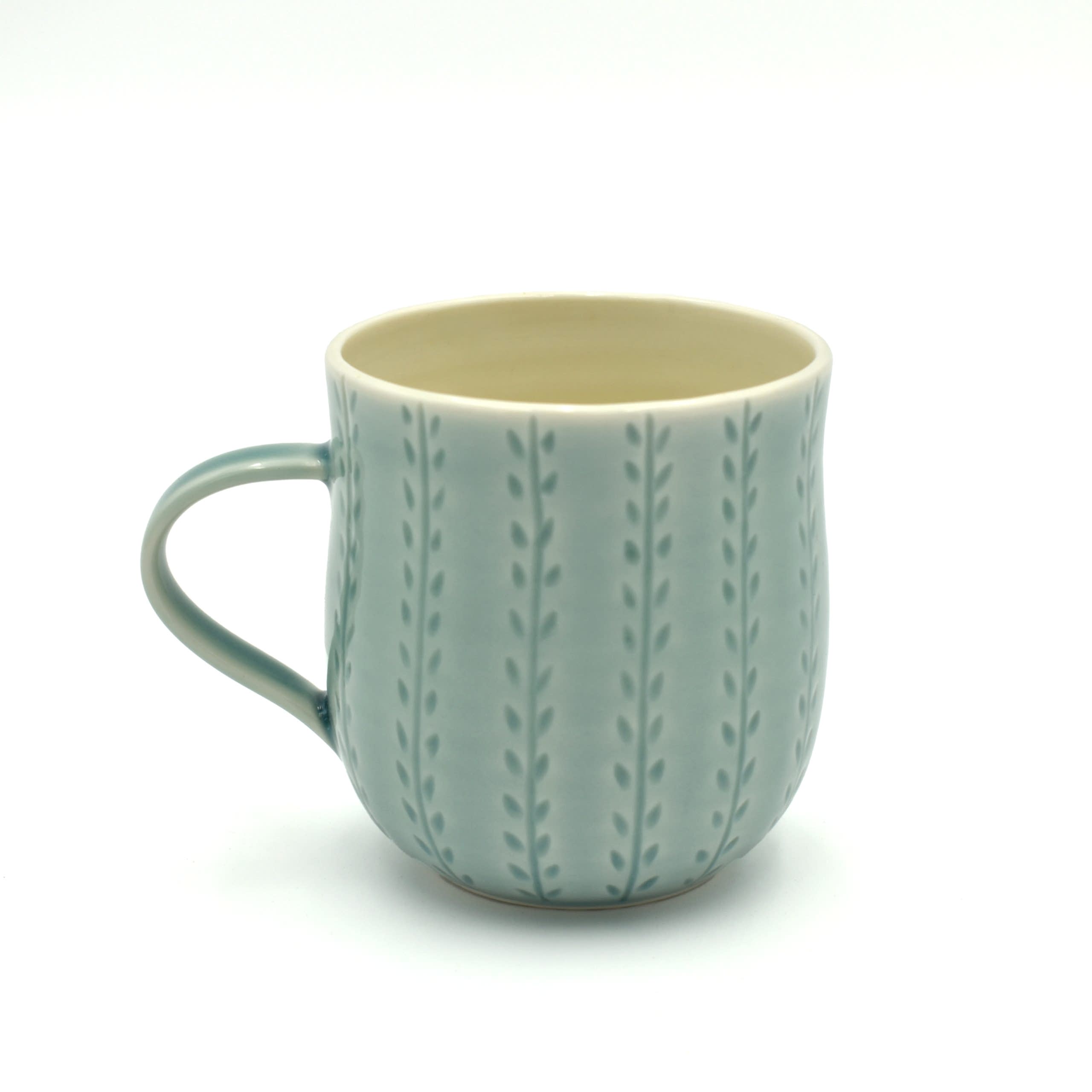 Light Blue Carved Cup by Sarah Went