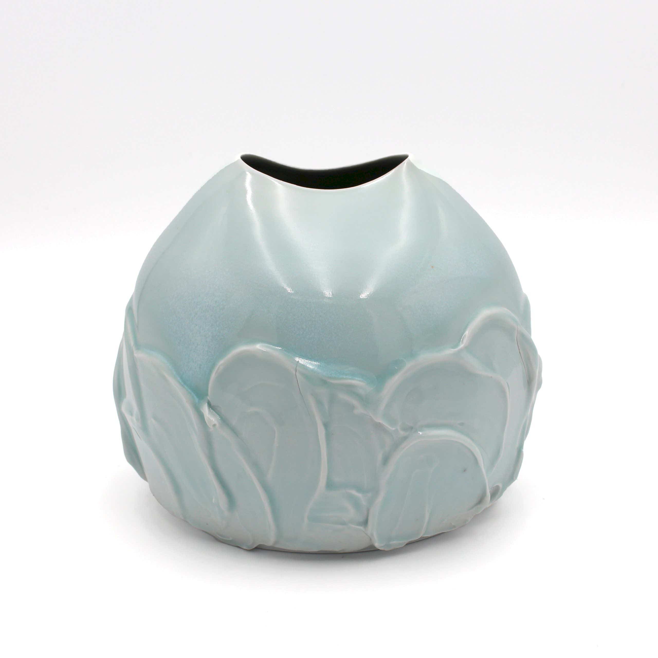 Large Sculpt Glacier Drop vase by Tanya Gomez