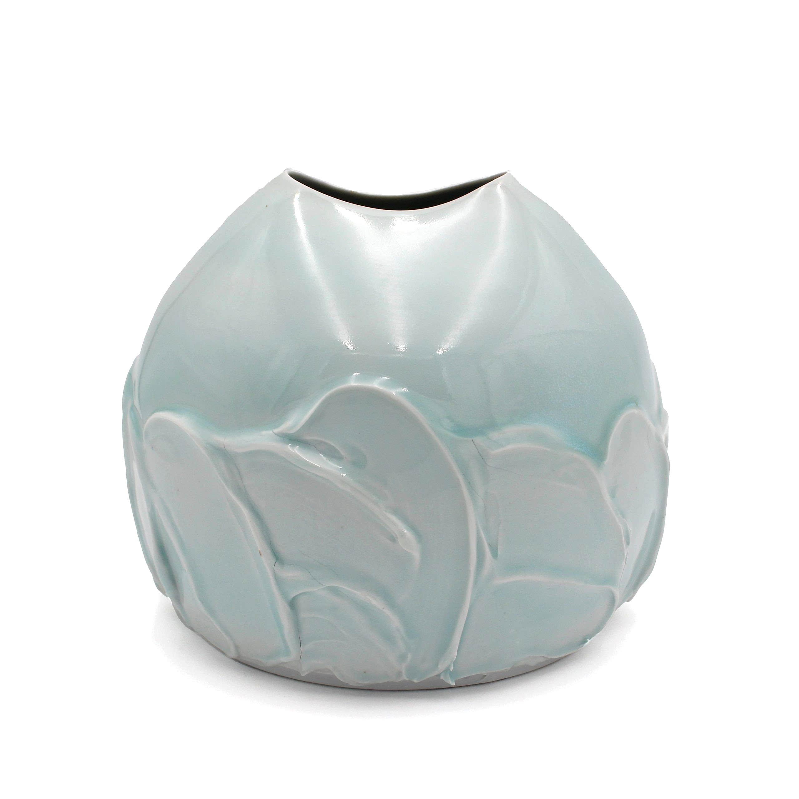 Large Sculpt Glacier Drop vase by Tanya Gomez_Back